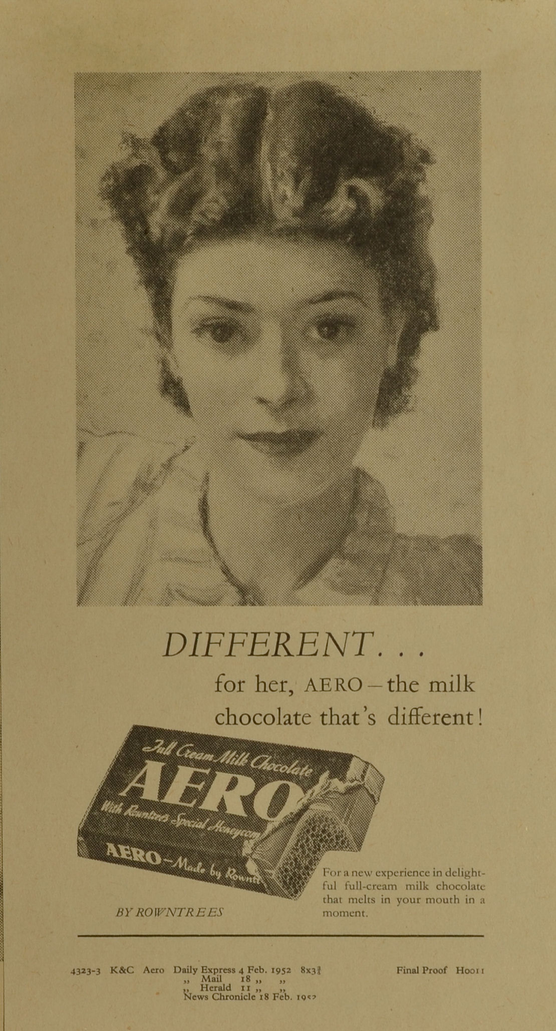 Image: Aero advert, 1952. Copyright Nestlé.